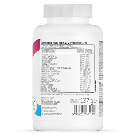100% VIT&MIN 90 TABS