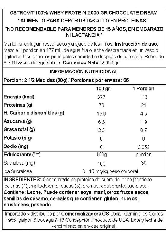 100% WHEY PROTEIN 4.4 LB CHOCOLATE DREAM