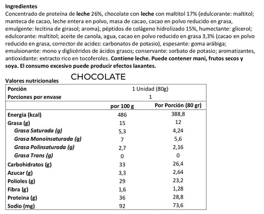 BARRA SPACE PROTEIN XXL CHOCOLATE 80 G